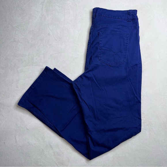 croft & barrow Denim - Croft & Barrow Natural Fit Stretch Bootcut Bright Blue Jeans Women’s Size 14